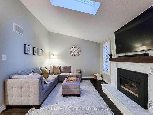 51 Branthaven Dr, Hamilton, ON - Indoor Photo Showing Living Room With Fireplace