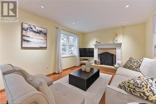 2368 Folkway Drive, Mississauga, ON - Indoor Photo Showing Living Room With Fireplace