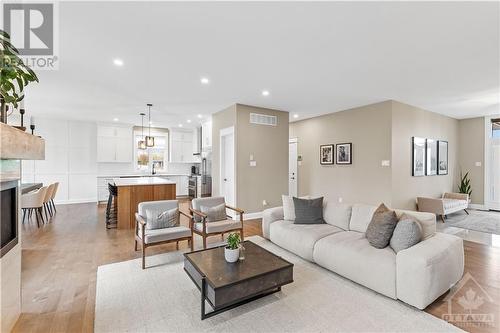 500 Shoreway Drive, Greely, ON - Indoor Photo Showing Living Room With Fireplace