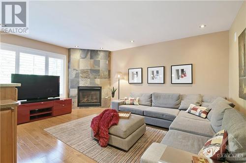 9 Rosethorn Way, Kanata, ON - Indoor Photo Showing Living Room With Fireplace