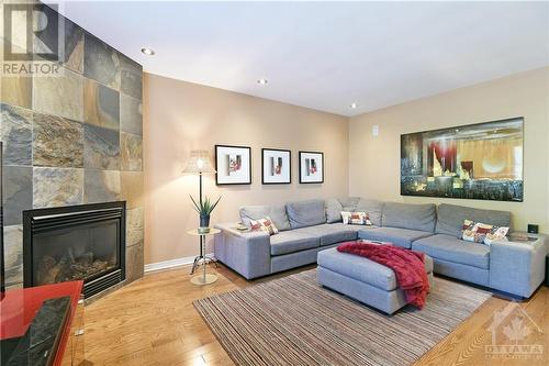 9 Rosethorn Way, Kanata, ON - Indoor Photo Showing Living Room With Fireplace