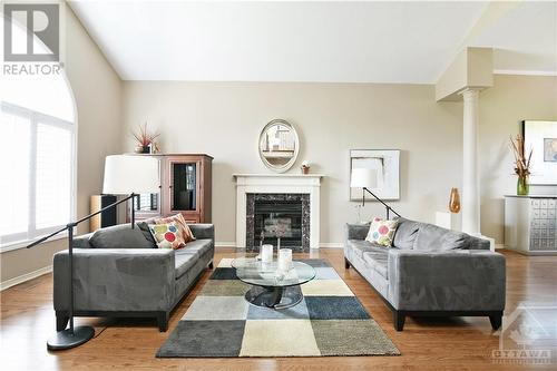 9 Rosethorn Way, Kanata, ON - Indoor Photo Showing Living Room With Fireplace