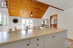 Kitchen has east views of the lake - 