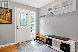 Welcoming entry with room for bench - 