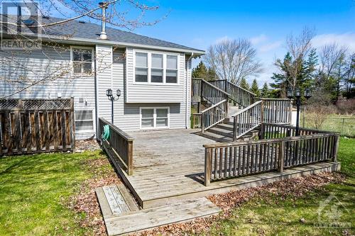 Large deck for summer BBQ. - 28 Mountain View Lane, Westport, ON - Outdoor With Exterior