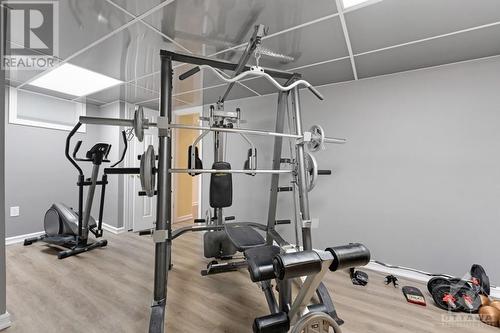 Lower level gym - 9334 Branch Road, North Augusta, ON - Indoor Photo Showing Gym Room