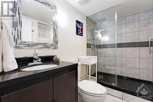 Lower level new 2021 three-piece bathroom - 124 Second Avenue, Carleton Place, ON - Indoor Photo Showing Bathroom