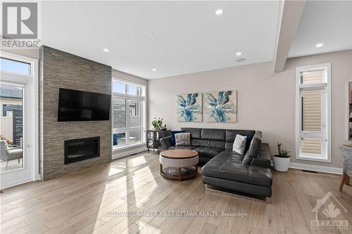 68 Hubble Heights, Ottawa, ON - Indoor Photo Showing Living Room With Fireplace