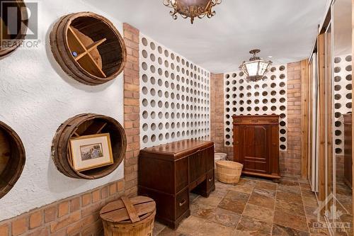 Custom, one-of-a-kind, wine cellar with slate floor - 3108 Beckwith 9Th Line, Carleton Place, ON - Indoor