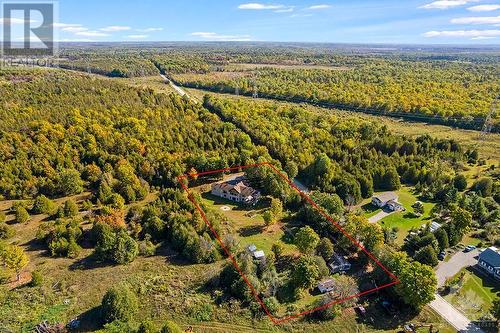 overhead view with approximate lot lines - 1608 Nolans Road, Montague, ON - Outdoor With View