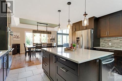 view of the dining room from the kitchen - 1608 Nolans Road, Montague, ON - Indoor Photo Showing Kitchen With Upgraded Kitchen