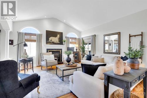 179 Glenncastle Drive, Carp, ON - Indoor Photo Showing Living Room With Fireplace