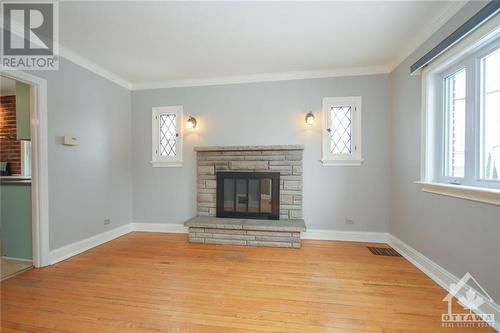 1335 Kitchener Avenue, Ottawa, ON - Indoor Photo Showing Living Room With Fireplace