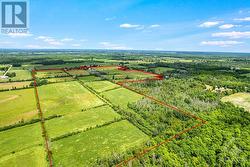 Aerial view of property boundaries; soils are sandy and clay loam - 