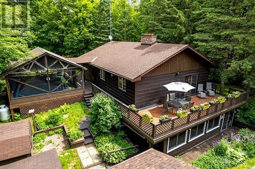 Filled with charm, PanAbode log home on 8 acres - 1102 Ebbs Bay Road, Carleton Place, ON - Outdoor With Deck Patio Veranda With Exterior