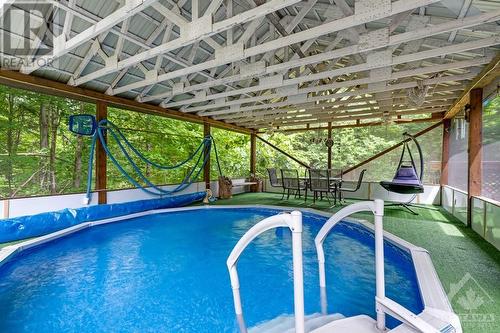 Deck includes wonderful lounging area with heated pool - 1102 Ebbs Bay Road, Carleton Place, ON -  With In Ground Pool