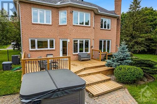 Deck designed for entertaining - or lounging after soaking in hot tub - 5525 Pettapiece Crescent, Manotick, ON - Outdoor With Deck Patio Veranda With Exterior