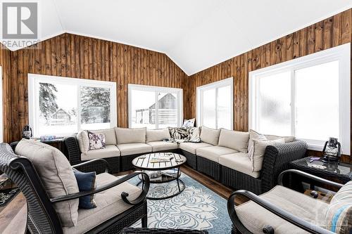 Beautifully finished interior of gazebo - 2344 Mclachlin Road, Beckwith (910 - Beckwith Twp), ON - Indoor Photo Showing Living Room