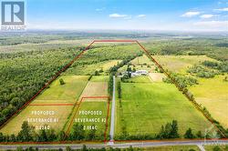 Aerial view of two, 2 acre approved severances. Lots being sold separately for $159,000 each. - 