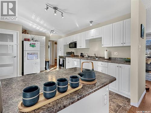 614 Godkin Avenue, Balcarres, SK - Indoor Photo Showing Kitchen With Double Sink