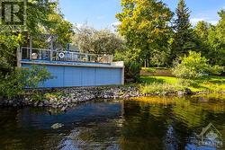 Storage boathouse had upper lounging deck - 