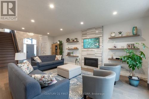 2142 Wateroak Drive, London, ON - Indoor Photo Showing Living Room With Fireplace