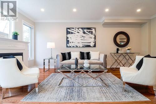 3938 Lacman Trail, Mississauga, ON - Indoor Photo Showing Living Room With Fireplace