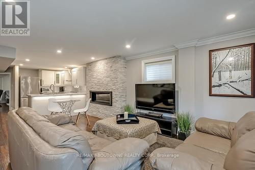 2185 Whitworth Drive, Oakville, ON - Indoor Photo Showing Living Room With Fireplace