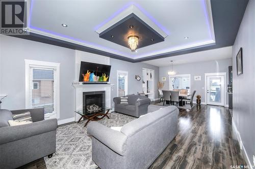 770 Labine Court, Saskatoon, SK - Indoor Photo Showing Living Room With Fireplace