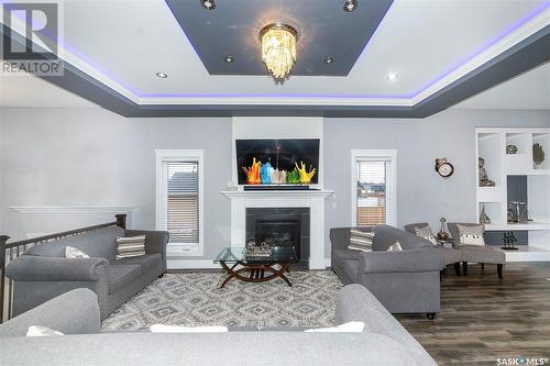 770 Labine Court, Saskatoon, SK - Indoor Photo Showing Living Room With Fireplace