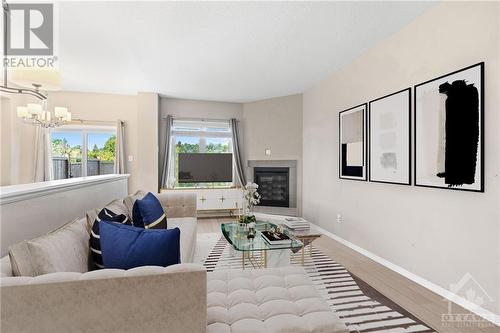 600 Via Campanale Avenue, Ottawa, ON - Indoor Photo Showing Living Room With Fireplace