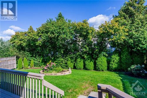 backyard- irrigation system & landscaped - 60 Forest Creek Drive, Ottawa, ON - Outdoor With Deck Patio Veranda