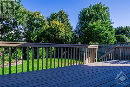 large deck with entry from door in eat in area for convenience - 60 Forest Creek Drive, Ottawa, ON - Outdoor With Deck Patio Veranda