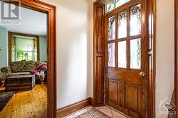 Front door a treaure of solid wood and stained glass - 