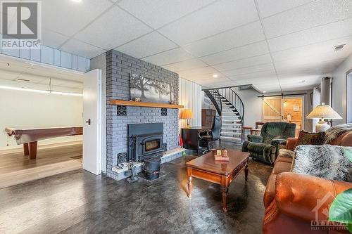 4225 Scotch Line, Perth, ON - Indoor Photo Showing Living Room With Fireplace