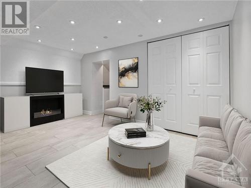 Versatile Family/Rec Room in the Basement - 1989 Naples Avenue, Ottawa, ON - Indoor Photo Showing Living Room