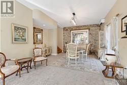 Home has high 9' ceilings and stunning stone walls - 