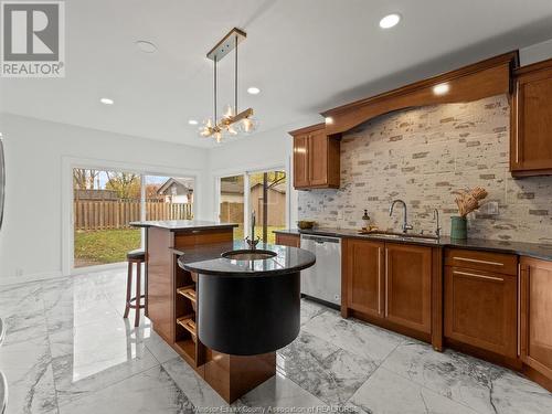 3365 St Patrick'S Drive, Windsor, ON - Indoor Photo Showing Kitchen With Double Sink