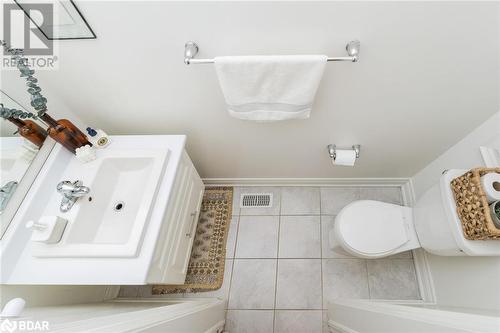 Bathroom with vanity and toilet - 19 Mugford Crescent, Brampton, ON - Indoor Photo Showing Bathroom