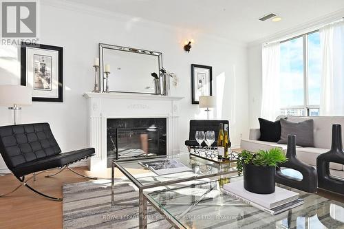 Ph 3 - 850 Steeles Avenue W, Vaughan, ON - Indoor Photo Showing Living Room With Fireplace