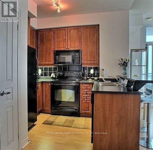 2602 - 220 Burnhamthorpe Road W, Mississauga, ON - Indoor Photo Showing Kitchen With Double Sink