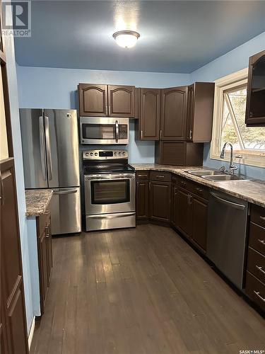 317 Cameron Street, Regina, SK - Indoor Photo Showing Kitchen With Double Sink