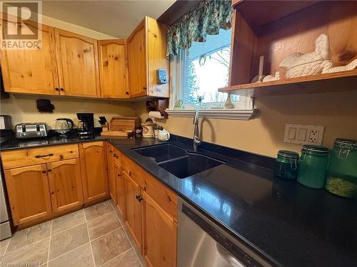 993 Chiswick Line, Powassan, ON - Indoor Photo Showing Kitchen With Double Sink