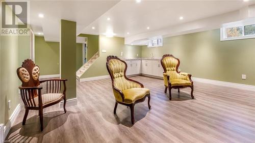 Sitting room with light wood-type flooring and sink - 490 7Th Street W, Owen Sound, ON - Indoor