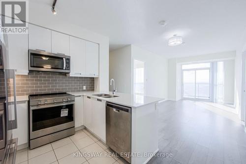 2815 - 35 Watergarden Drive, Mississauga, ON - Indoor Photo Showing Kitchen With Stainless Steel Kitchen With Double Sink