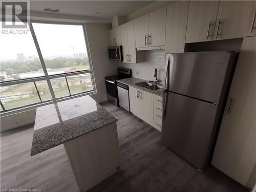 104 Garment Street Unit# 1608, Kitchener, ON - Indoor Photo Showing Kitchen With Stainless Steel Kitchen With Double Sink