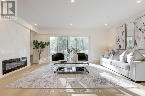 18 Haig Avenue, Toronto, ON - Indoor Photo Showing Living Room With Fireplace