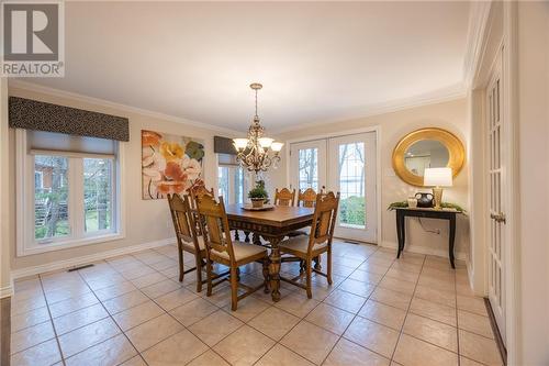 spacious dining with view of river. - 68 Beaver Creek Trail, Pembroke, ON - Indoor Photo Showing Dining Room