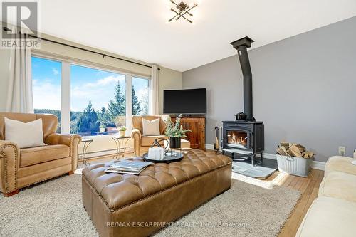 13416 Fourth Line Nassagaweya, Milton, ON - Indoor Photo Showing Living Room With Fireplace