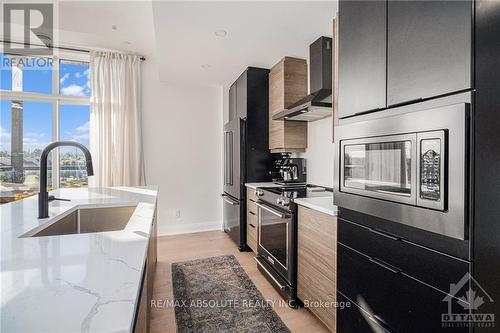 301 - 100 Cortile, Ottawa, ON - Indoor Photo Showing Kitchen With Stainless Steel Kitchen With Upgraded Kitchen